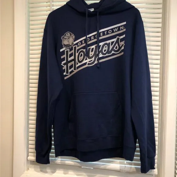 Georgetown Hoyas Unisex Blue Classic Hoodie Size L. - Picture 2 of 16